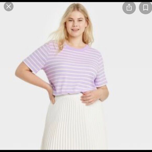 A New Day Women's Short Sleeve Basic Rib T-Shirt - Picture 1 of 3